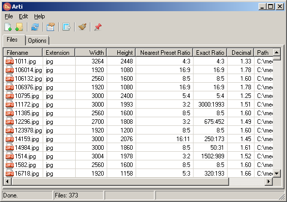 Arti (Aspect Ratio Tool for Images) screenshot