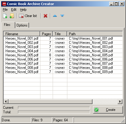 Comic Book Archive Creator screenshot